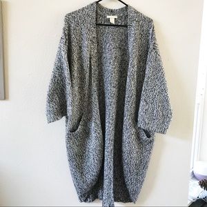 Gray Oversized Sweater Cardigan H&M